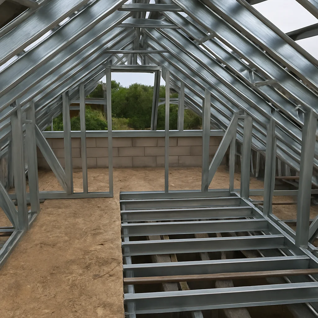 Construcție Mansardă pe Structură Metalică Ușoară
